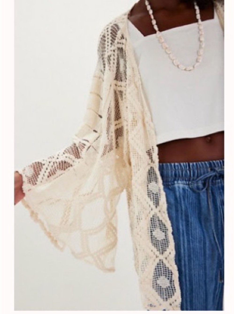 Free People Off The Coast Crochet Layer